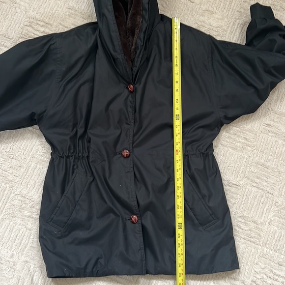 Talbots coat jacket with hood in black Size 8P - Picture 16 of 16